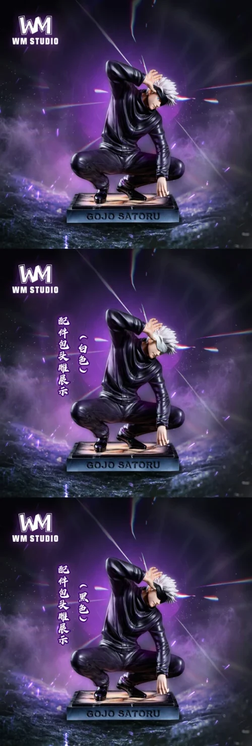 1/6 Scale Squatting Satoru Gojo - Jujutsu Kaisen Resin Statue - WM Studios