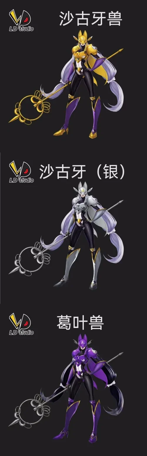 Sakuyamon & Kuzuhamon - Digimon Resin Statue - LD Studio