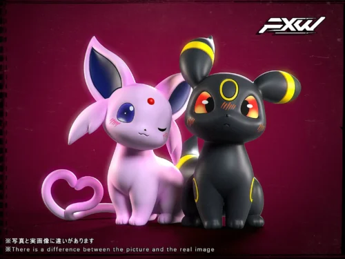 Chinese Valentine's Day Espeon & Umbreon - Pokemon Resin Statue - FXW Studio