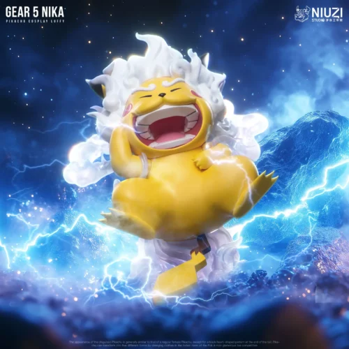 Nika Monkey D. Luffy Cosplay Pikachu - ONE PIECE Pokemon Resin Statue - NiuZi Studio