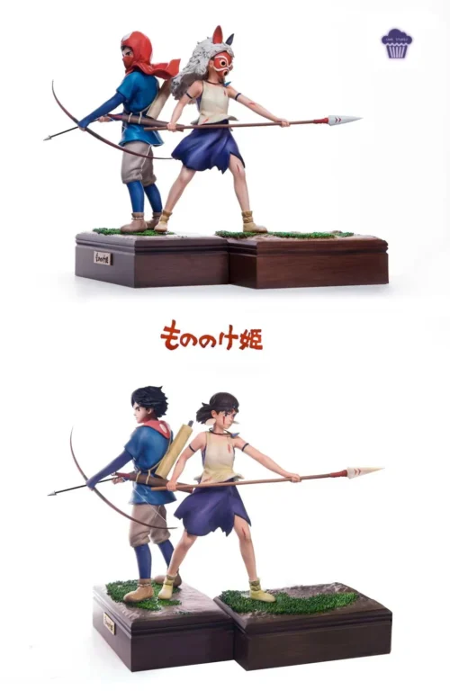 Princess Mononoke & Ashitaka - Princess Mononoke Resin Statue - Cake Studio
