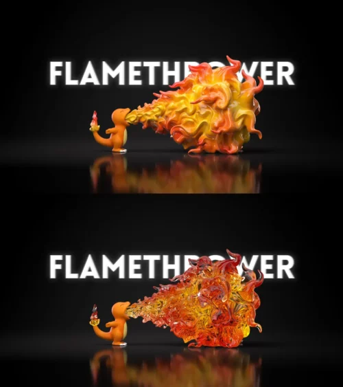 1/20 Scale World Zukan Flamethrower Charmander - Pokemon Resin Statue - JP Studio