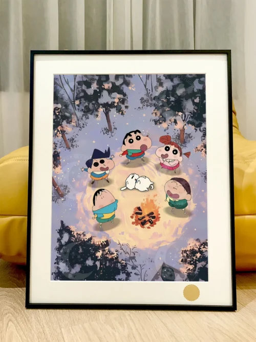 Bonfire Kasukabe Defence Force Decorative Painting - Crayon Shin-chan - Xingkong Studio