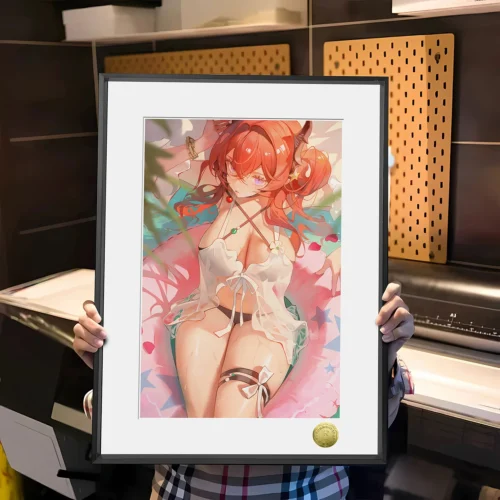 A3 & 4K Size Surtr Decorative Painting - Arknights Decoration Painting - HuangGua Studio