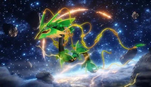 1/20 Scale World Zukan Mega Rayquaza - Pokemon Resin Statue - Bee Studio
