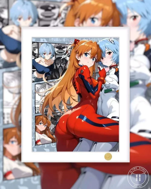 Asuka Langley Soryu & Rei Ayanami Decorative Painting - (EVA) Neon Genesis EVAngelion - H-TWO Studio