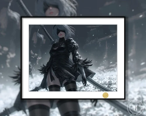YoRHa No. 2 Type B Decorative Painting - NieR:Automata - H-TWO Studio