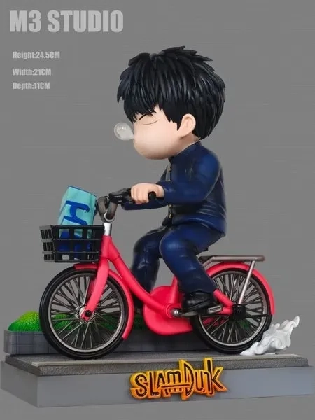Chibi Ver. Sleepy When Riding Bicycle Kaede Rukawa 3.0 - SLAM DUNK Resin Statue - M3 Studios