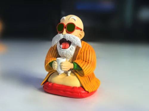 WCF Scale Childhood Drinking Tea Master Roshi - Dragon Ball Resin Statue - LeaGue Studios