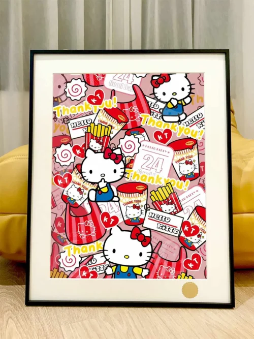 Red Style Kitty Decorative Painting - Hello Kitty - Xingkong Studio