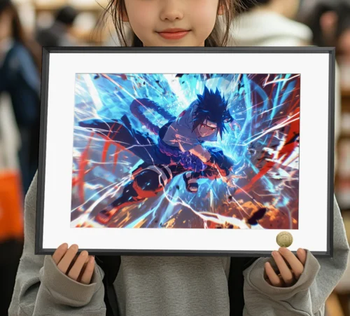 A3 & 4K Size Chidori Sasuke Uchiha Decorative Painting - Naruto Decoration Painting - HuangGua Studio