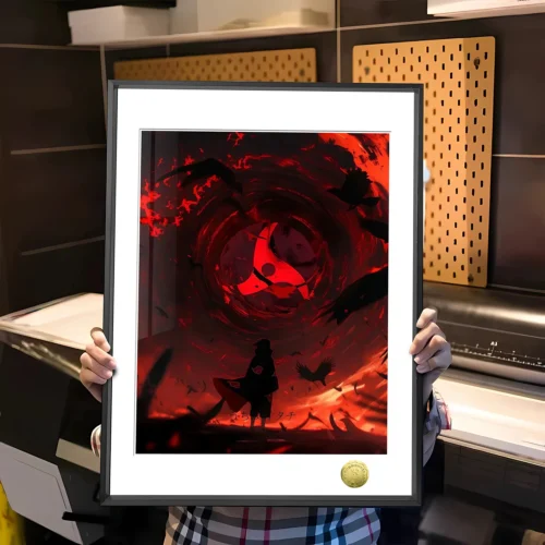 A3 & 4K Size Mangekyo Sharigan Itachi Uchiha Decorative Painting - Naruto Decoration Painting - HuangGua Studio