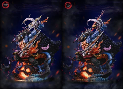 Human-Beast Form Kaido vs Nika Luffy with LED - ONE PIECE Resin Statue - Fantasy Studios