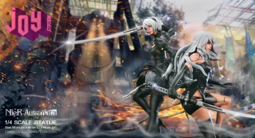 1/4 Scale YoRHa No.2 Type B & YoRHa Type A No.2 Battle Duos with LED - NieR:Automata Resin Statue - Joy Station Collection