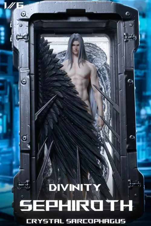 Sephiroth in the Crystal with LED - (FF7) Final Fantasy VII Resin Statue - Initial Fantasy Studio