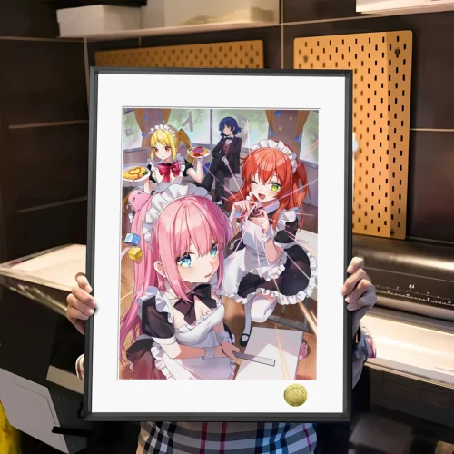 A3 & 4K Size Maid Cafe Decorative Painting - Bocchi the Rock! Decoration Painting - HuangGua Studio