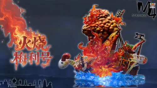Burning Going Merry with LED - ONE PIECE Resin Statue - M4 Studios