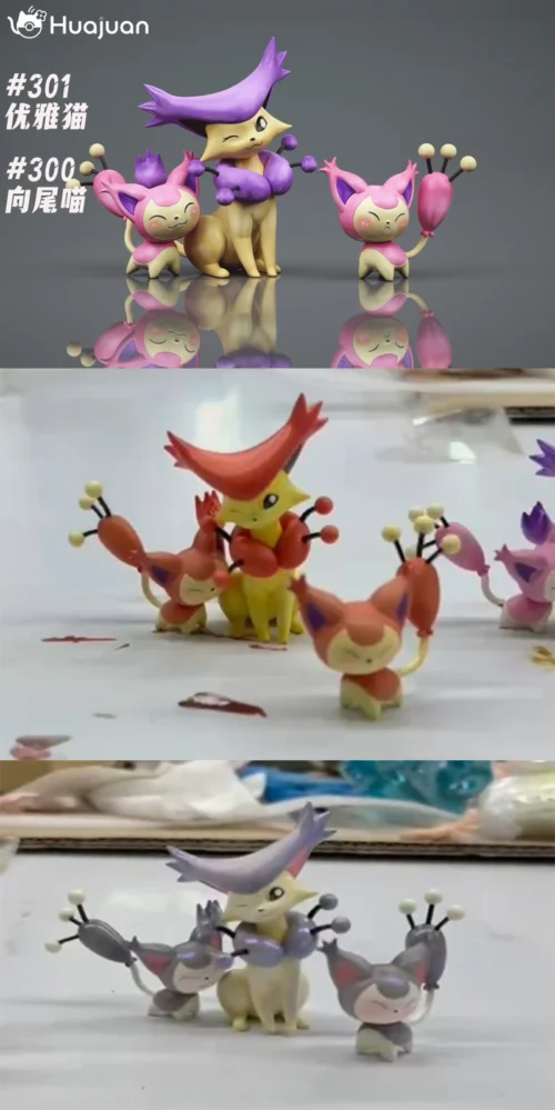 1/20 Scale World Zukan Delcatty Set - Pokemon Resin Statue - HuaJuan Studio
