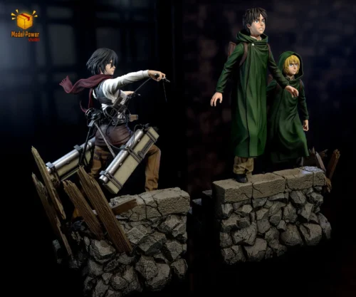 Protagonist Group In Cellar - Attack On Titan Resin Statue - Model Power Studio