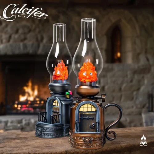 Calcifer Retro Lamp with LED - Howl's Moving Castle Resin Statue - NINETY SEVEN Studio
