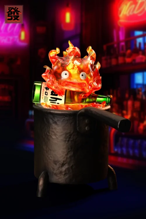 Calcifer Night Lamp with LED - Howl's Moving Castle Resin Statue - Fa-Studios