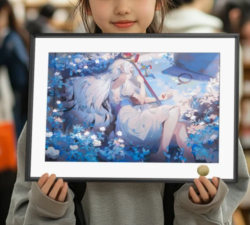 A3 & 4K Size Sleeping Frieren Decorative Painting - Frieren: Beyond Journey's End Decoration Painting - HuangGua Studio