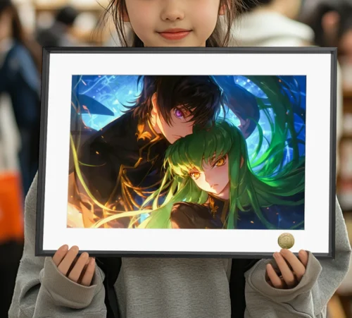 A3 & 4K Size Lelouch vi Britannia & C.C. Decorative Painting - Code Geass Decoration Painting - HuangGua Studio