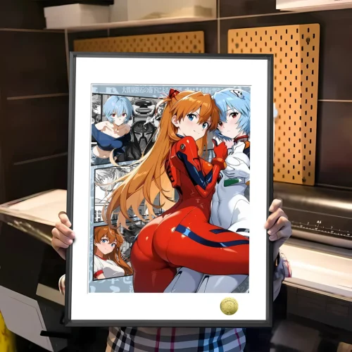 A3 & 4K Size Asuka Langley Soryu & Rei Ayanami Decorative Painting - (EVA) Neon Genesis EVAngelion Decoration Painting - HuangGua Studio