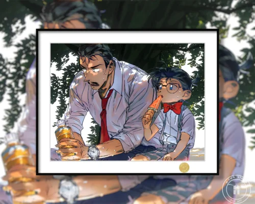 Summer Richard Moore & Conan Edogawa Decorative Painting - Detective Conan - H-TWO Studio