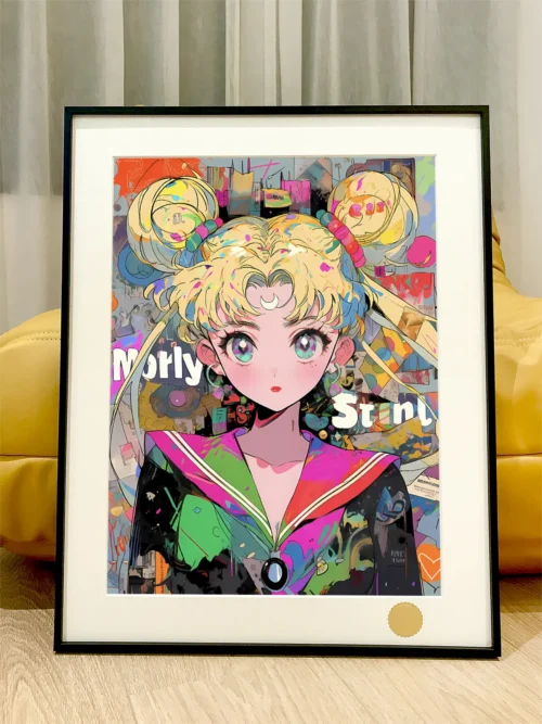 Graffiti Usagi Tsukino Decorative Painting - Sailor Moon - Xingkong Studio
