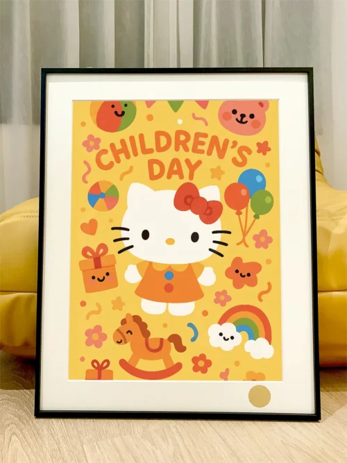 Children's Day Kitty Decorative Painting - Hello Kitty - Xingkong Studio