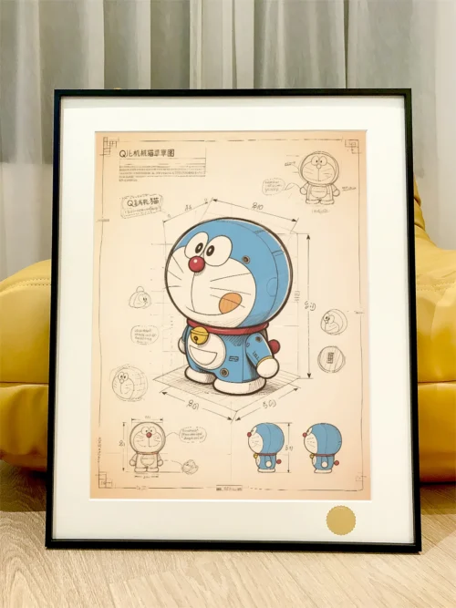 Doraemon Design Draft Decorative Painting - Doraemon - Xingkong Studio