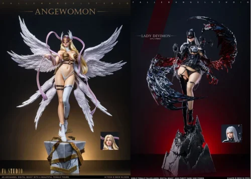 1/4 Scale Angewomon & Lady Devimon – Digimon Resin Statue – Fallen Angel Studio