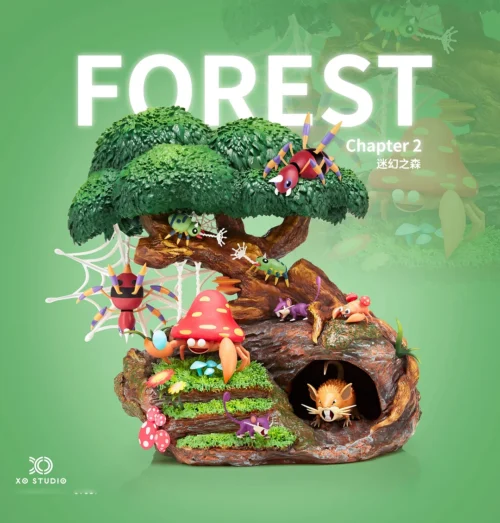 1/20 Scale World Zukan Bewilder Forest - Pokemon Resin Statue - XO Studio