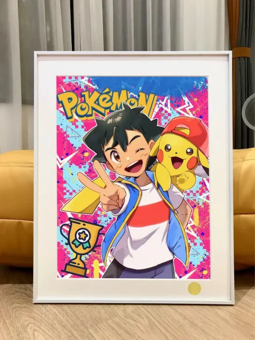 Ash Ketchum & Pikachu Decorative Painting - Pokemon - Xingkong Studio