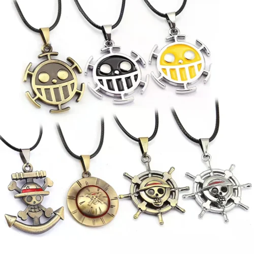 Pirate Logo Black Cord Necklace - Free Shipping - ONE PIECE