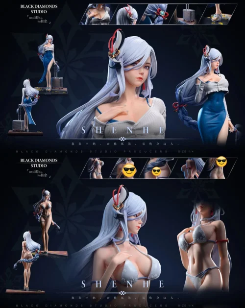 1/4 Scale Shenhe - Genshin Impact Resin Statue - Black Diamonds Studio