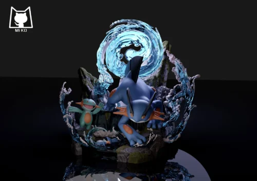 Evolution of Swampert Set with LED - Pokemon Resin Statue - MiKo Studio