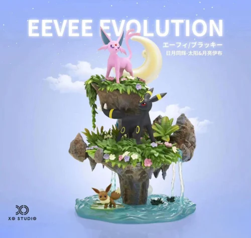 1/20 Scale World Zukan Eevee & Espeon & Umbreon - Pokemon Resin Statue - XO Studio