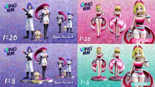 1/20 & 1/8 Scale World Zukan TV Series 006 Team Rocket & 007 Irida - Pokemon Statue - UING Studios
