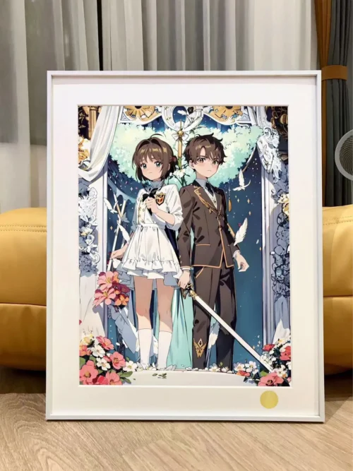 Syaoran Li & Sakura Kinomoto Decorative Painting - Cardcaptor Sakura (CCS) - Xingkong Studio