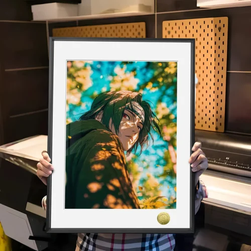 A3 & 4K Size Looking Back Itachi Uchiha Decorative Painting - Naruto Decoration Painting - HuangGua Studio