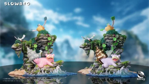 B Version Relaxing Slowpoke - Pokemon Resin Statue - RAVEN Studio