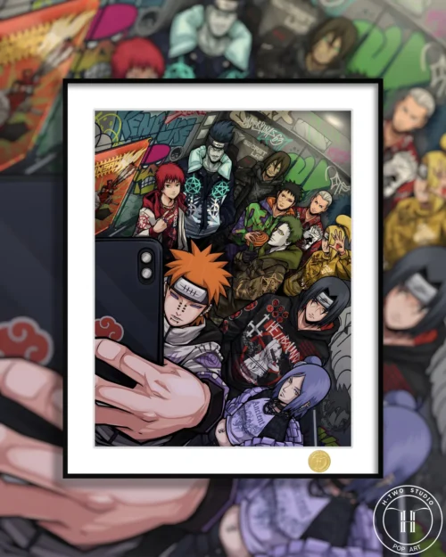 Hip-Hop Culture Akatsuki Team Decorative Painting - Naruto - H-TWO Studio