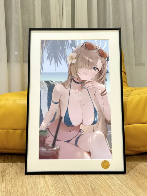 Swimsuit Ver. Ichinose Asuna at Beach Decorative Painting - Blue Archive - Xingkong Studio
