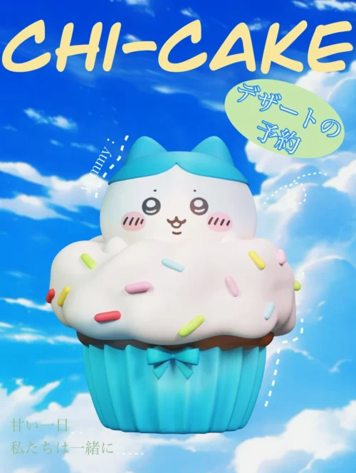 Hachiware Cupcake - Chiikawa Resin Statue - ChaoShe Studio
