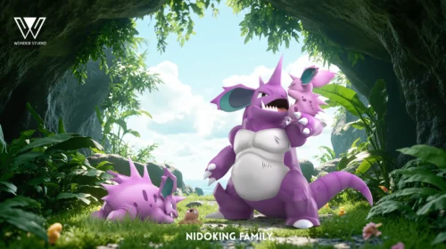 1/20 & 1/15 Scale World Zukan Evolution of Nidoking Set & Diglett - Pokemon Statue - Wonder Studio