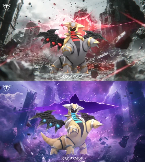 1/20 Scale World Zukan Altered Forme Giratina - Pokemon Statue - Wonder Studio