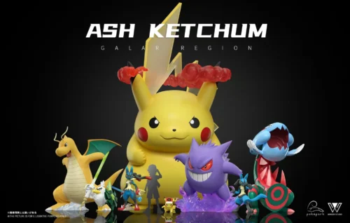 1/20 Scale World Zukan Ash Ketchum's Team Series 004 Galar Region - Pokemon Statue - poképark Studio