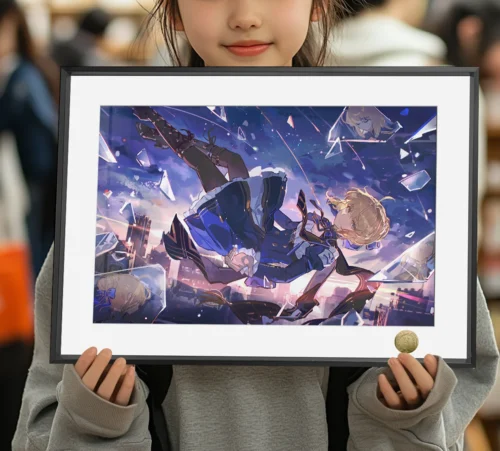 A3 & 4K Size Saber Artoria Pendragon Decorative Painting - Fate/Stay Night Decoration Painting - HuangGua Studio